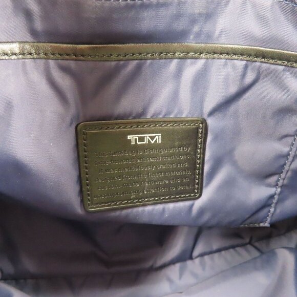 Tumi Villa Turin 73105D2 Black Canvas Work Travel Tote Handbag Purse Bag Commute - Picture 15 of 16